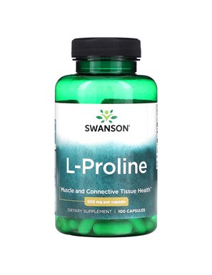 Swanson, L-Prolina, 500 mg, 100 Kapsułek Swanson, L-Prolina, 500 mg, 100 Kapsułek