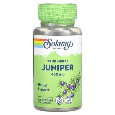 Solaray, True Herbs, Juniper, 450 mg, 100 Vegcaps