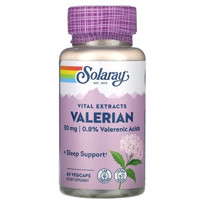 Solaray, reiner Extrakt, Baldrian, 50 mg, 60 vegetarische Kapseln