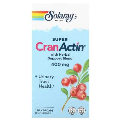 Solaray, Super Cranactin mit Kräuterunterstützungsmischung, 400 mg, 120 vegetarische Kapseln
