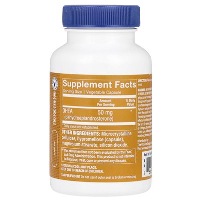 The Vitamin Shoppe, Dhea, 50 mg, 120 kapsułek warzywnych