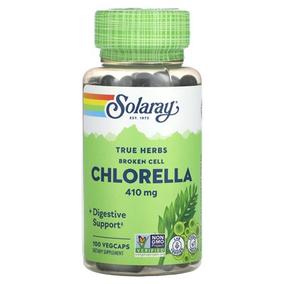 Solaray, prawdziwe zioła, chlorella z pęknięć, 410 mg, 100 warzyw Solaray, prawdziwe zioła, chlorella z pęknięć, 410 mg, 100 warzyw