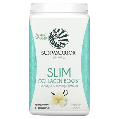 Sunwarrior, kształt, Slim Colagen Boost, wanilia, 1,65 funta (750 g)