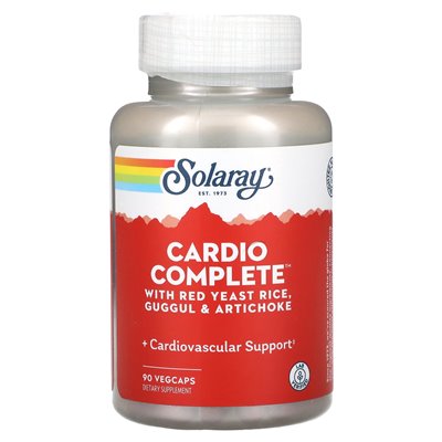 Solaray, Cardio Complete with Red Yeast Rice, Guggul & Artichoke, 90 VegCaps Solaray, Cardio Complete with Red Yeast Rice, Guggul & Artichoke, 90 VegCaps