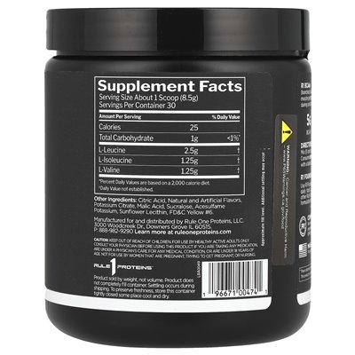 Reguła jedno białka, BCAA, Orange, 8,99 uncji (255 g)
