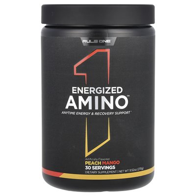 Reguła jedno białka, energetyzowane amino, brzoskwiniowe mango, 9,52 uncji (270 g)