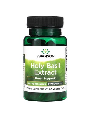 Swanson, Indisches Basilikum-Extrakt, 400 mg, 60 vegetarische Kapseln Swanson, Indisches Basilikum-Extrakt, 400 mg, 60 vegetarische Kapseln
