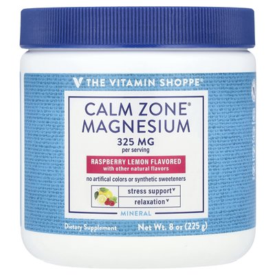 The Vitamin Shoppe, Calm Zone®, magnez, malinowa cytryna, 8 uncji (225 g)