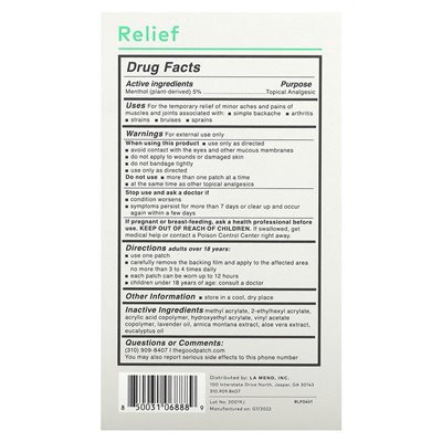 The Good Patch, Relief, 4 Patches