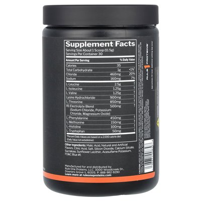 Reguła One Białka, Essential Amino 9, Blue Razz Lemonade, 12,17 uncji (345 g)