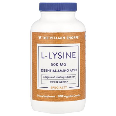 Witaminy Shoppe, L-Lysine, 500 mg, 300 kapsułek warzywnych