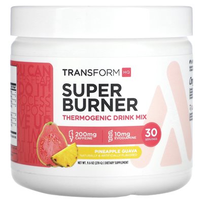 TransformHQ, Super Burner, Thermogenic Drink Mix, Ananas Guava, 9,6 uncji (270 g)