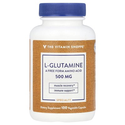 Witaminy Shoppe, L-glutamina, 500 mg, 100 kapsułek warzywnych