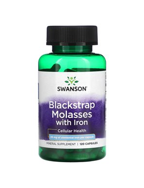 Swanson, Melasse mit Eisen, 120 Kapseln Swanson, Melasse mit Eisen, 120 Kapseln
