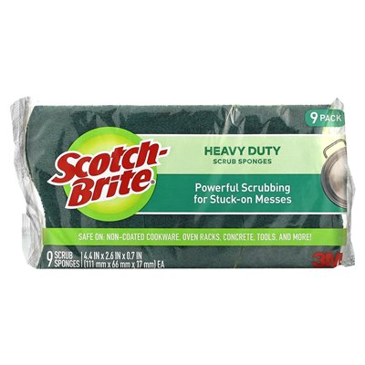 Scotch-Brite, ciężkie gąbki zarośla, 9 gąbek