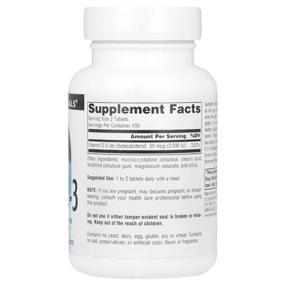 Źródło Naturals, witamina D-3, 25 mcg (1000 IU), 200 tabletek