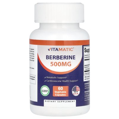 Vitamatic, berberyna, 500 mg, 60 kapsułek warzywnych