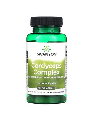 Swanson, Cordyceps-Komplex mit Reishi- und Shiitake-Pilzen, 60 vegetarische Kapseln