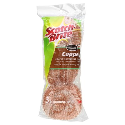 Scotch-Brite, miedziane podkładki szorowania, 3 podkładki szorowania