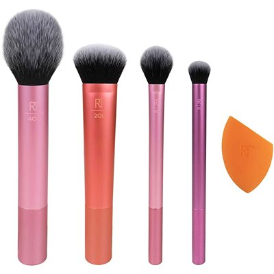 Prawdziwe techniki, codzienne niezbędne, dla Blush + Foundation + Shadow + Highlighter + Comprealer, 5 sztuk