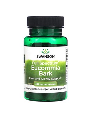 Swanson, Vollspektrum-Eucommia-Rinde, 400 mg, 60 vegetarische Kapseln