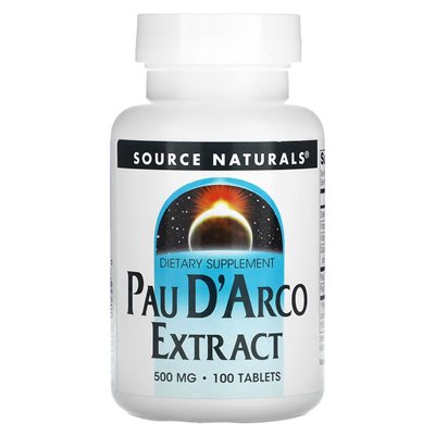 Source Naturals, Ekstrakt Pau D'Arco, 500 mg, 100 tabletek Source Naturals, Ekstrakt Pau D'Arco, 500 mg, 100 tabletek