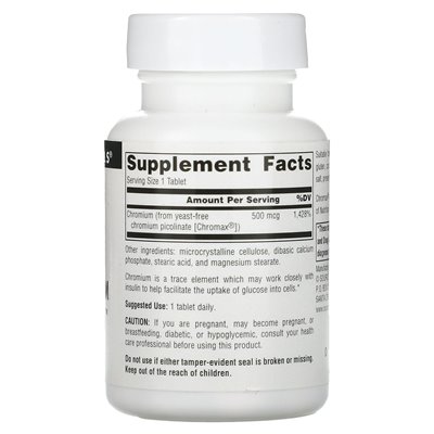 Source Naturals, Ultra Chrom Picolinian 500, 500 mcg, 120 Tabletek Source Naturals, Ultra Chrom Picolinian 500, 500 mcg, 120 Tabletek