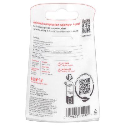 Real Techniques, Mini Miracle Sponge® Complexion, 4 Packs