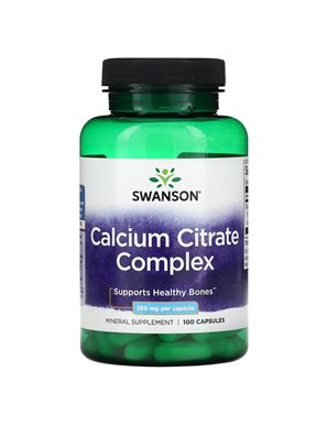 Swanson, Kompleks Cytrynianu Wapnia, 250 mg, 100 Kapsułek