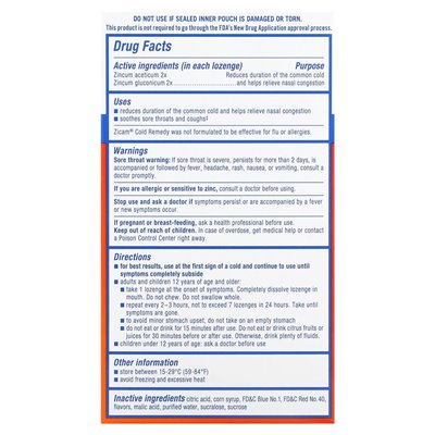 Zicam, Cold Remedy, Lozenges, Wild Cherry , 25 Individually Wrapped Lozenges Zicam, Cold Remedy, Lozenges, Wild Cherry , 25 Individually Wrapped Lozenges