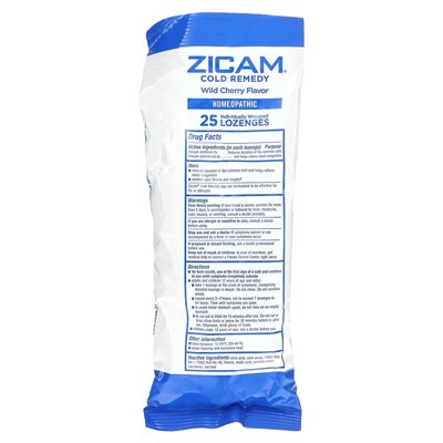 Zicam, Cold Remedy, Lozenges, Wild Cherry , 25 Individually Wrapped Lozenges Zicam, Cold Remedy, Lozenges, Wild Cherry , 25 Individually Wrapped Lozenges