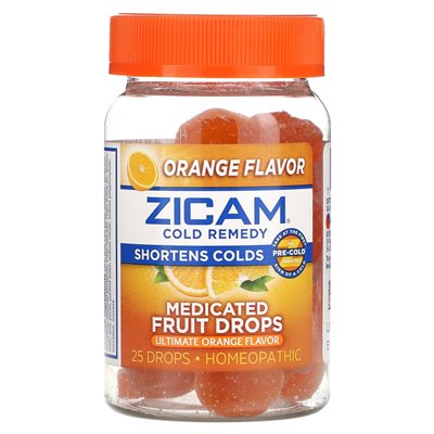 Zicam, zimne środki zaradcze, lecznicze krople owoców, Ultimate Orange, 25 kropli