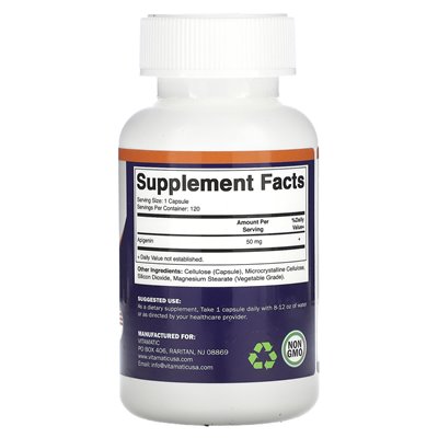 Vitamatic, apigenin, 50 mg, 120 kapsułek