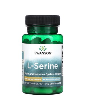 Swanson, L-Serine, 500 mg, 60 Veggie Caps Swanson, L-Serine, 500 mg, 60 Veggie Caps