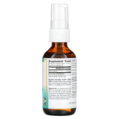 Źródło Naturals, Wellness Coloidal Silver ™ Gardła, sprayu gardła, 30 ppm, 2 fl oz (59,14 ml) (30 ppm na 0,6 ml)