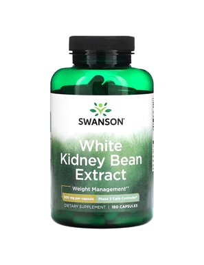 Swanson, Ekstrakt Fasoli Białej, 500 mg, 180 Kapsułek Swanson, Ekstrakt Fasoli Białej, 500 mg, 180 Kapsułek