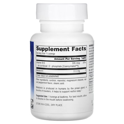 Źródło Naturals, Sleep Science, Melatonin, Pepperermint, 2,5 mg, 60 ssaków