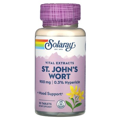 Solaray, Vital Extracts, St. John's Wort, 900 mg, 30 tabletek Solaray, Vital Extracts, St. John's Wort, 900 mg, 30 tabletek