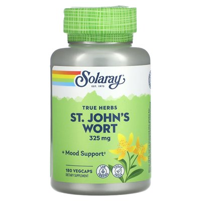 Solaray, True Herbs, Johanniskraut, 325 mg, 180 vegetarische Kapseln