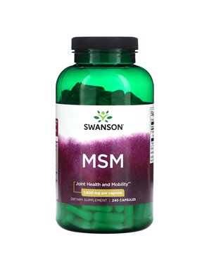 Swanson, MSM, 1,000 mg, 240 Kapsułek