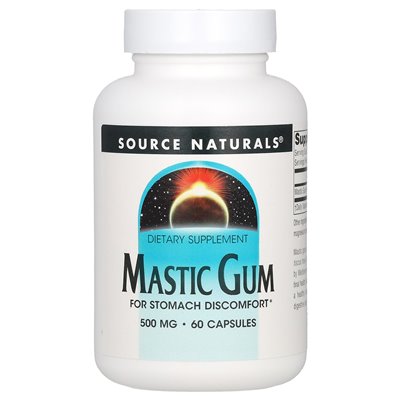 Natural Source, Mastic Gum, 500 mg, 60 Capsules (250 mg per capsule)