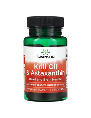 Swanson, Krillöl und Astaxanthin, 30 Weichkapseln