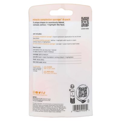 Prawdziwe techniki, cudowna cera Sponge®, 6 pakietów