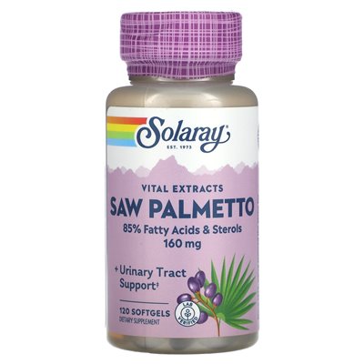 Solaray, istotne ekstrakty, Palmetto, 160 mg, 120 miękkich Solaray, istotne ekstrakty, Palmetto, 160 mg, 120 miękkich