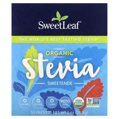 Natural Wisdom Sweet Organic Stevia Sweetener, 35 Packets, 1 Ounce (28.3 G)
