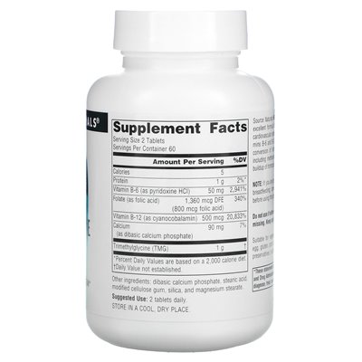 Źródło Naturals, Homocysteine ​​Defense, 120 tabletek
