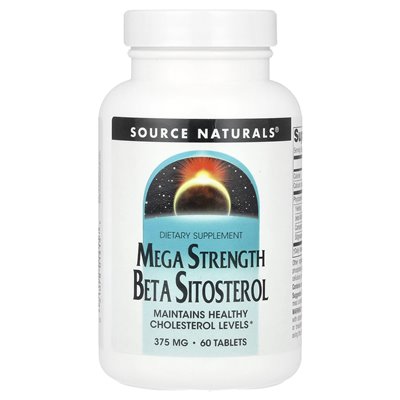 Źródło Naturals, mega siła beta sitosterol, 375 mg, 60 tabletek