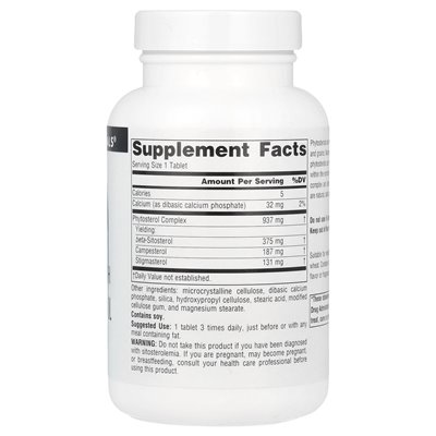 Źródło Naturals, mega siła beta sitosterol, 375 mg, 60 tabletek