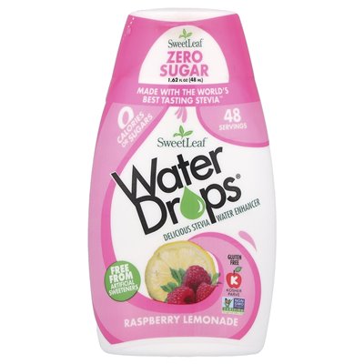 Natural Wisdom, Sweetleaf®, Water Drops®, Köstlicher Stevia-Wasserverbesserer, Himbeerlimonade, 1,62 fl oz (48 ml)