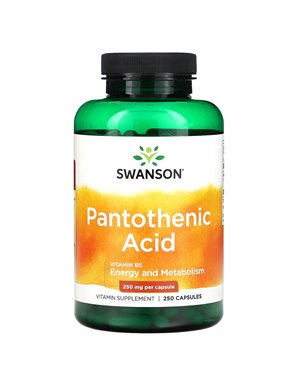 Swanson, Pantothensäure mit Vitamin B5, 250 mg, 250 Kapseln